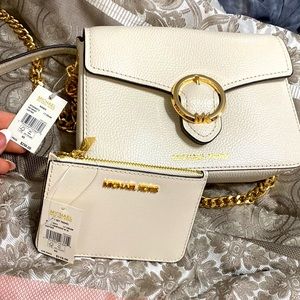 Michael Kors purse Crossbody bag and matching wallet in light cream